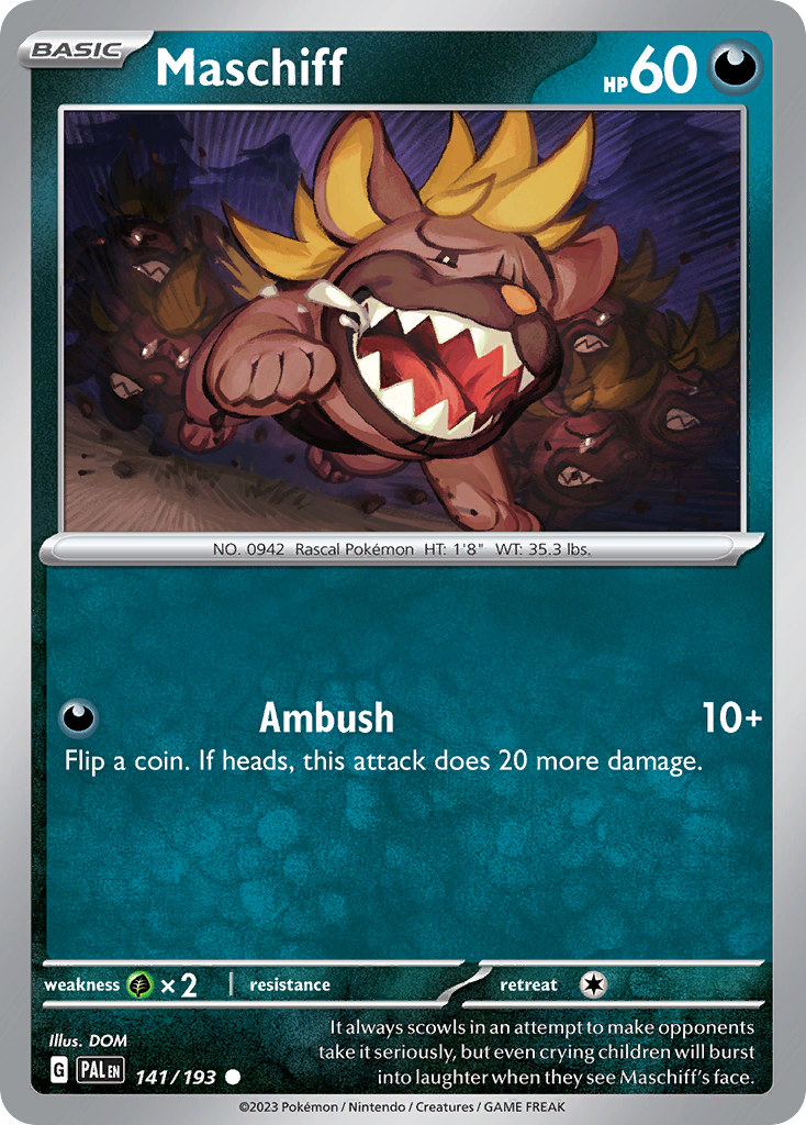 Maschiff Pokémon card