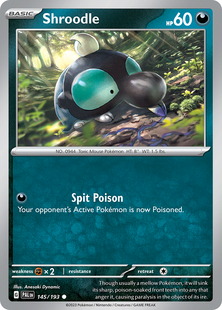 Shroodle Pokémon card