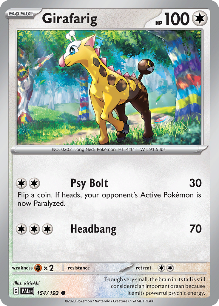 Girafarig Pokémon card