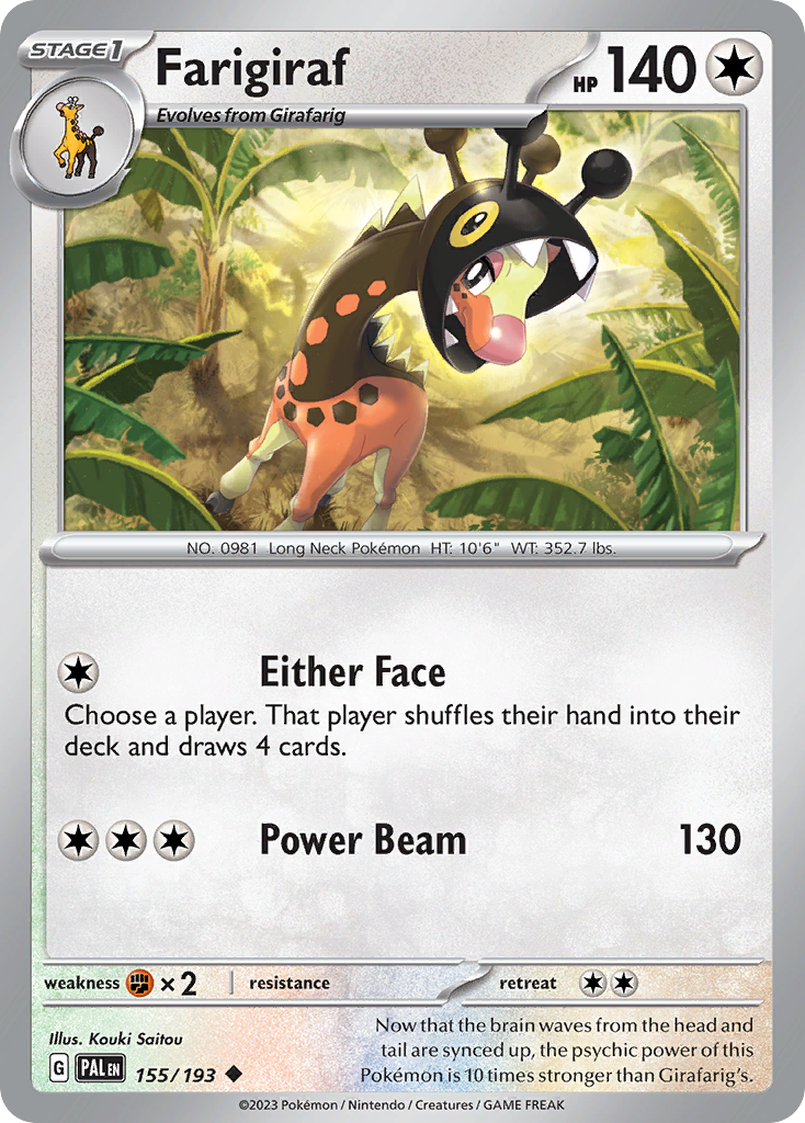 Farigiraf Pokémon card