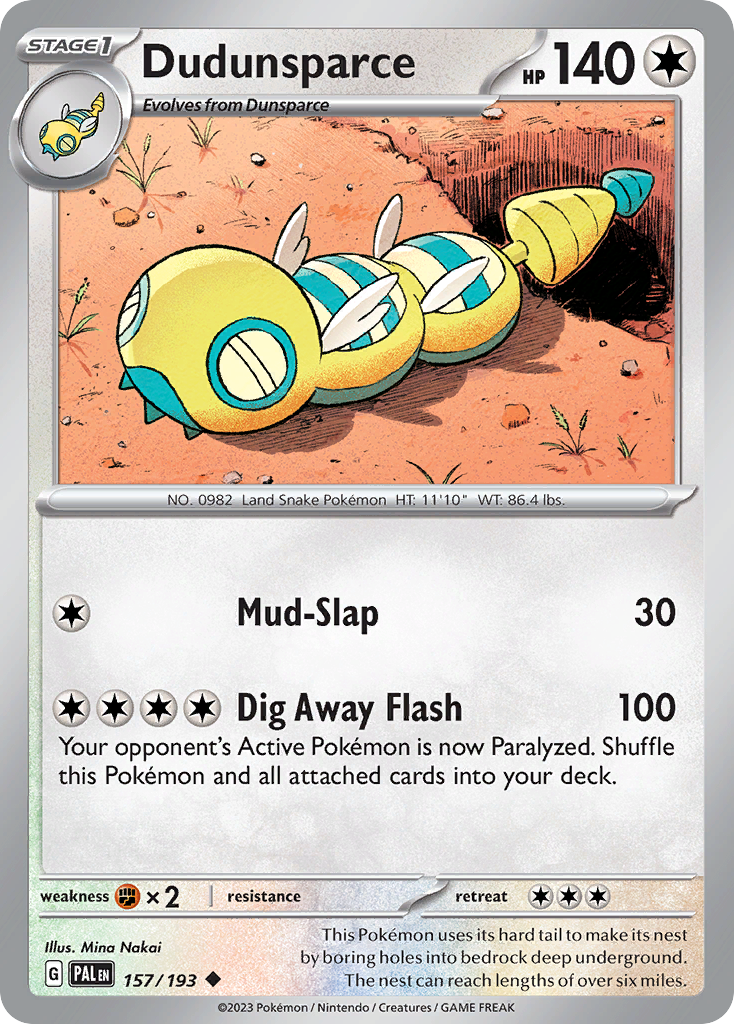 Dudunsparce Pokémon card