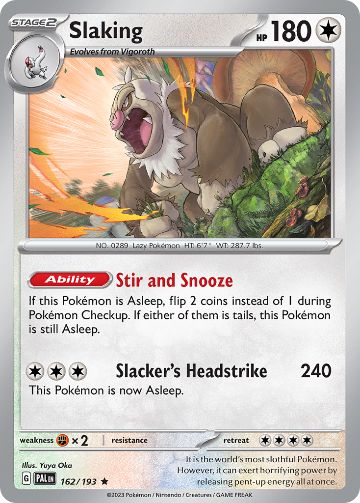 Slaking Pokémon card