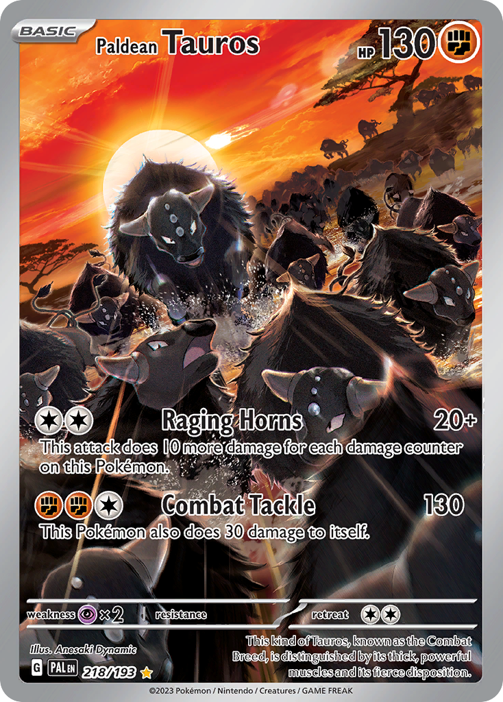 Paldean Tauros Pokémon card