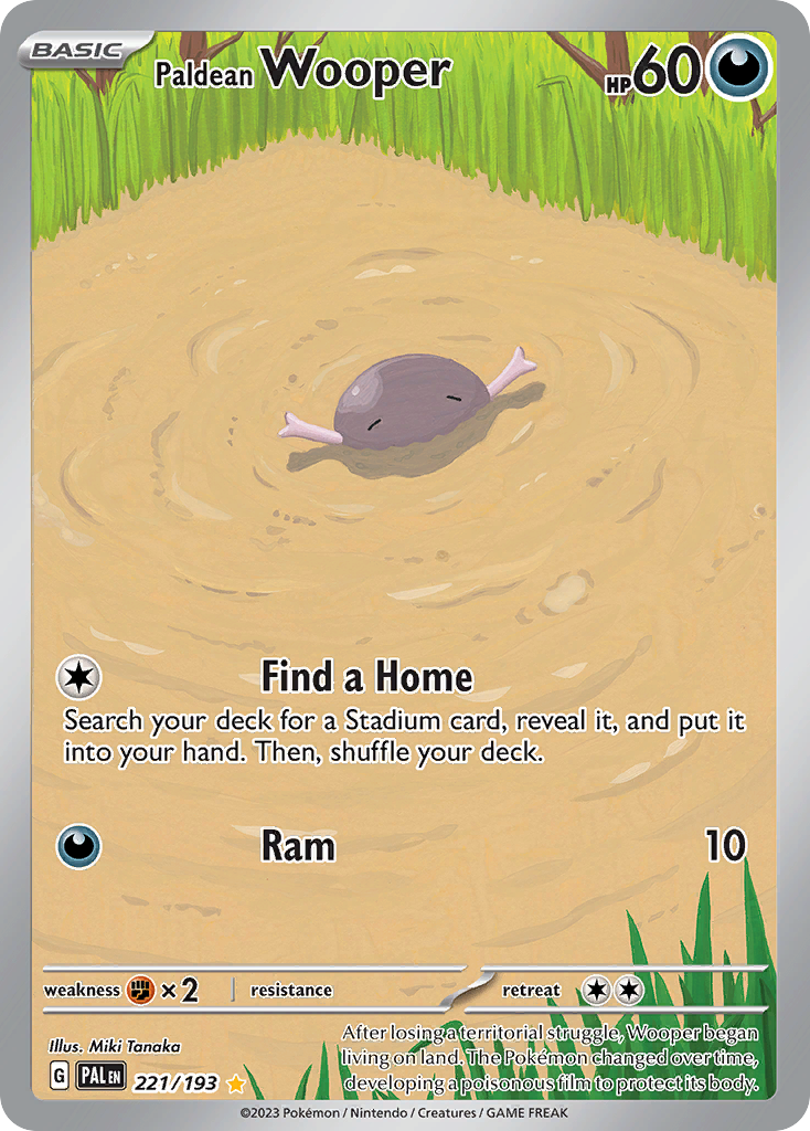 Paldean Wooper Pokémon card