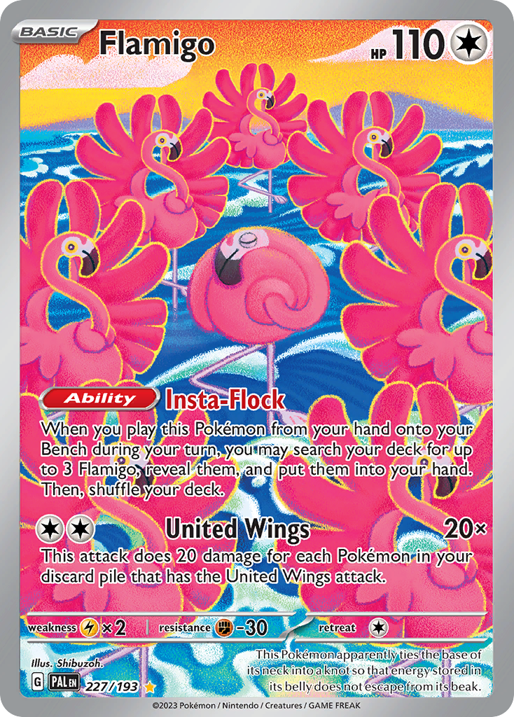 Flamigo Pokémon card