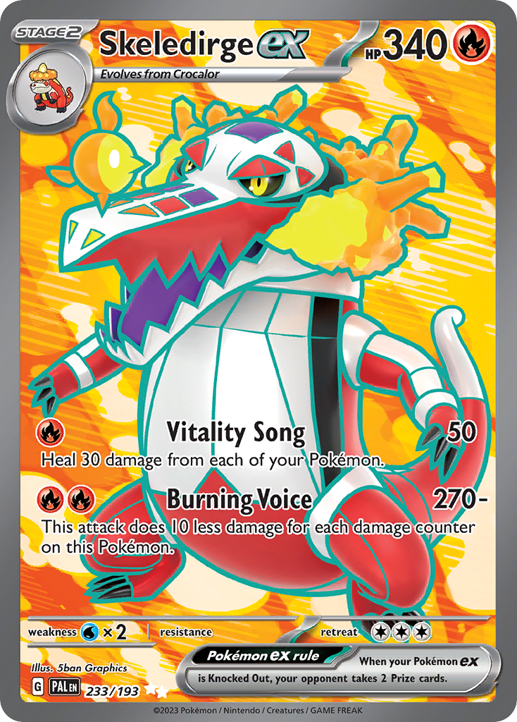 Skeledirge ex Pokémon card