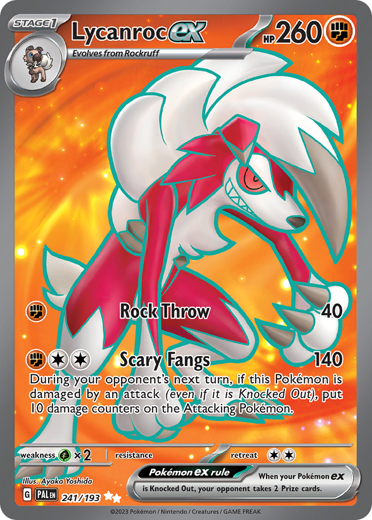 Lycanroc ex Pokémon card