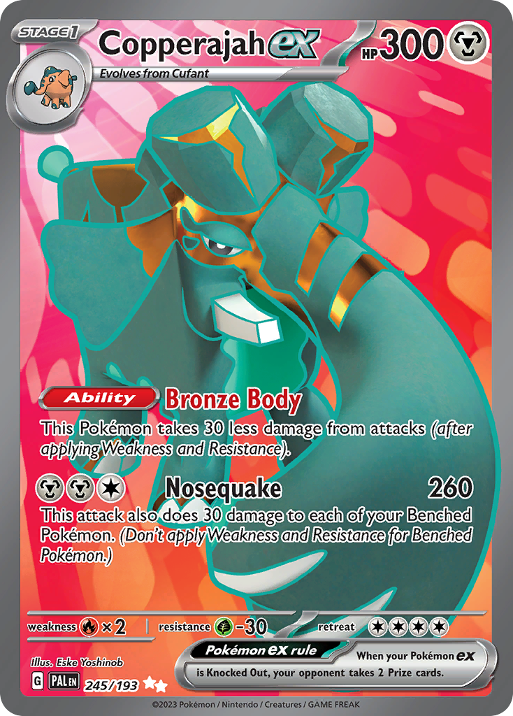 Copperajah ex Pokémon card