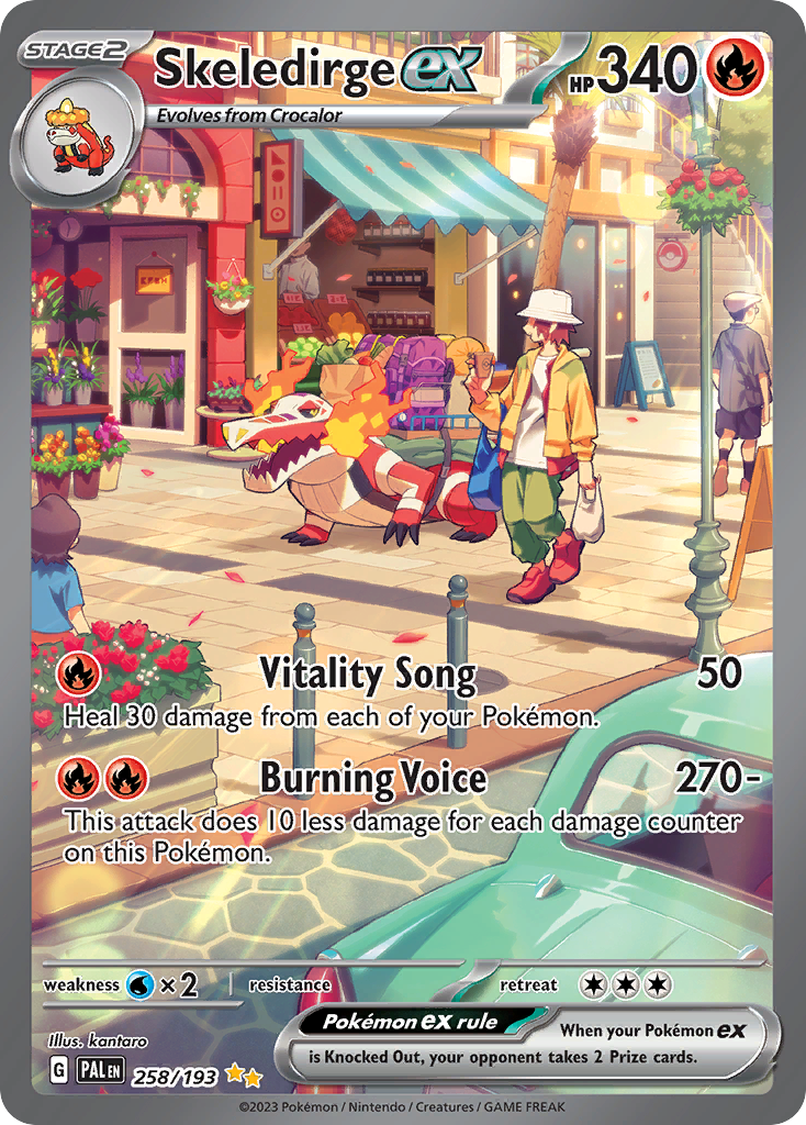 Skeledirge ex Pokémon card