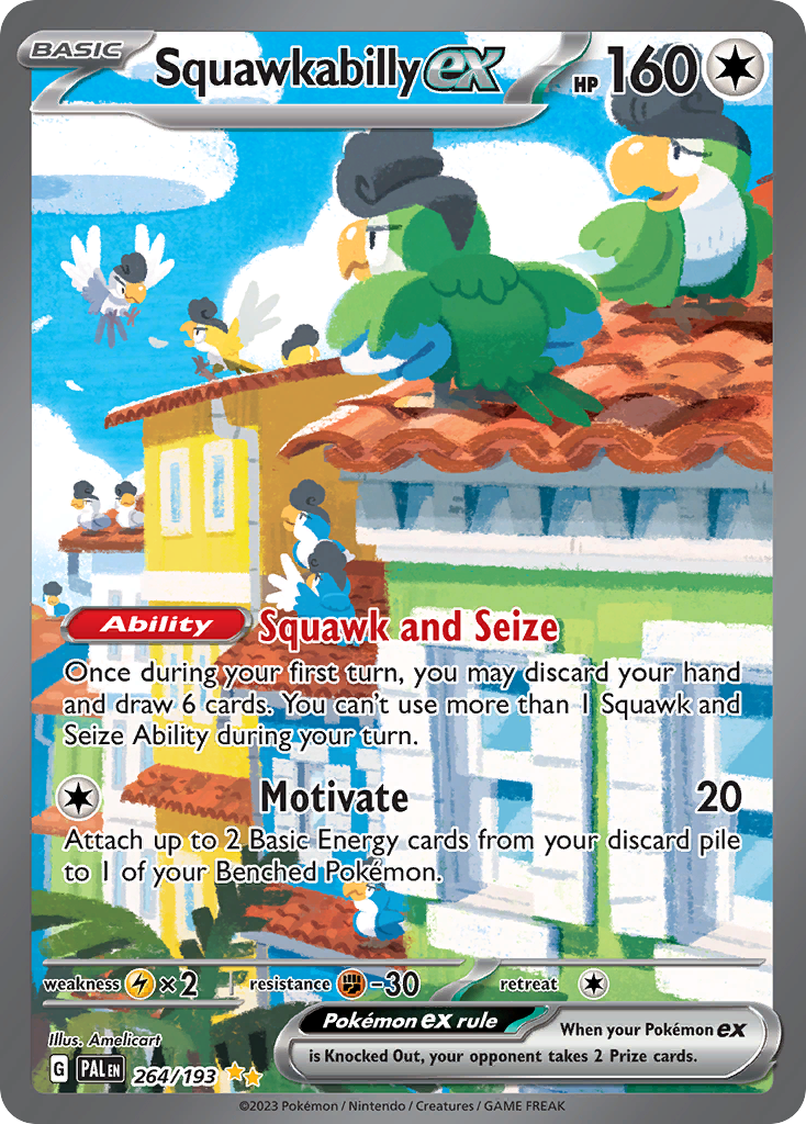Squawkabilly ex Pokémon card