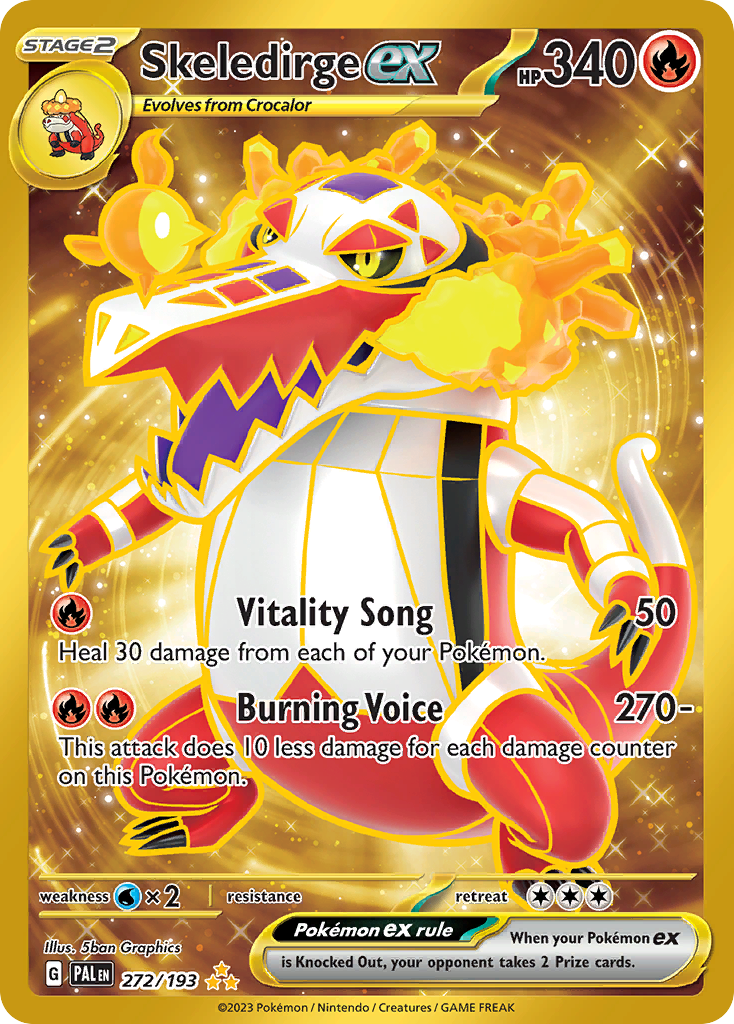 Skeledirge ex Pokémon card