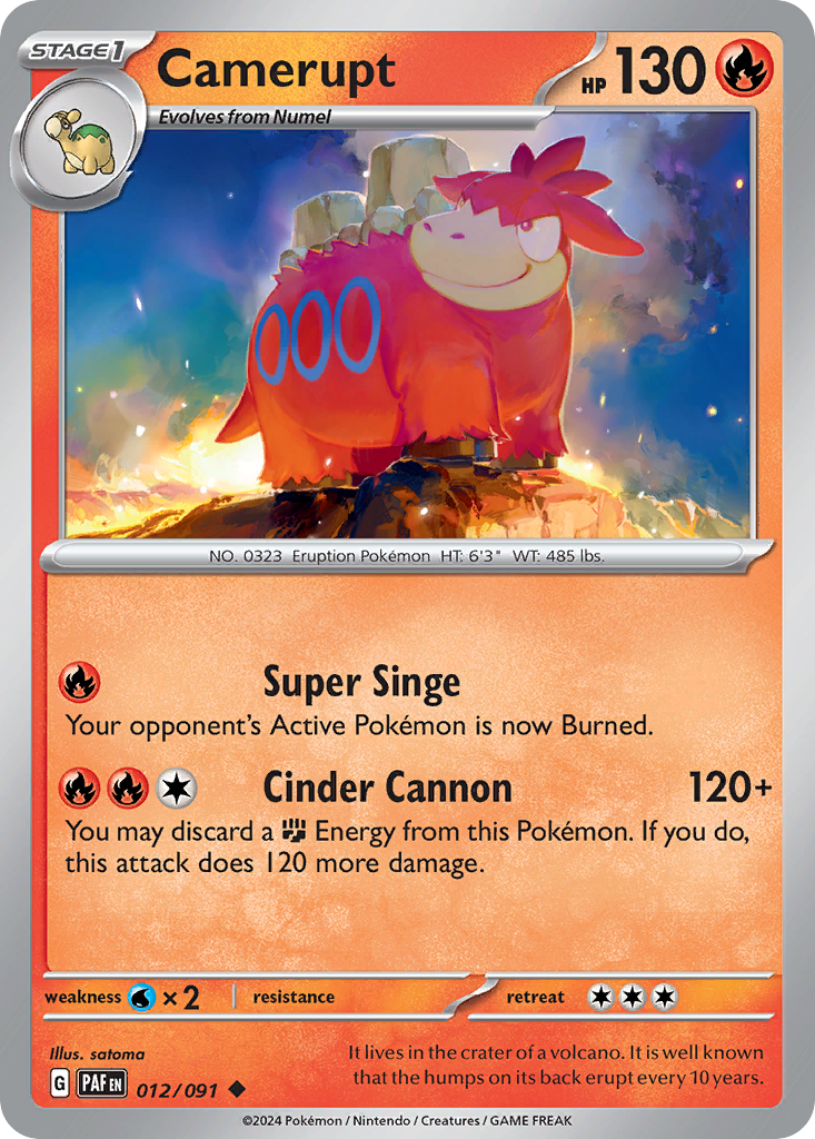Camerupt Pokémon card