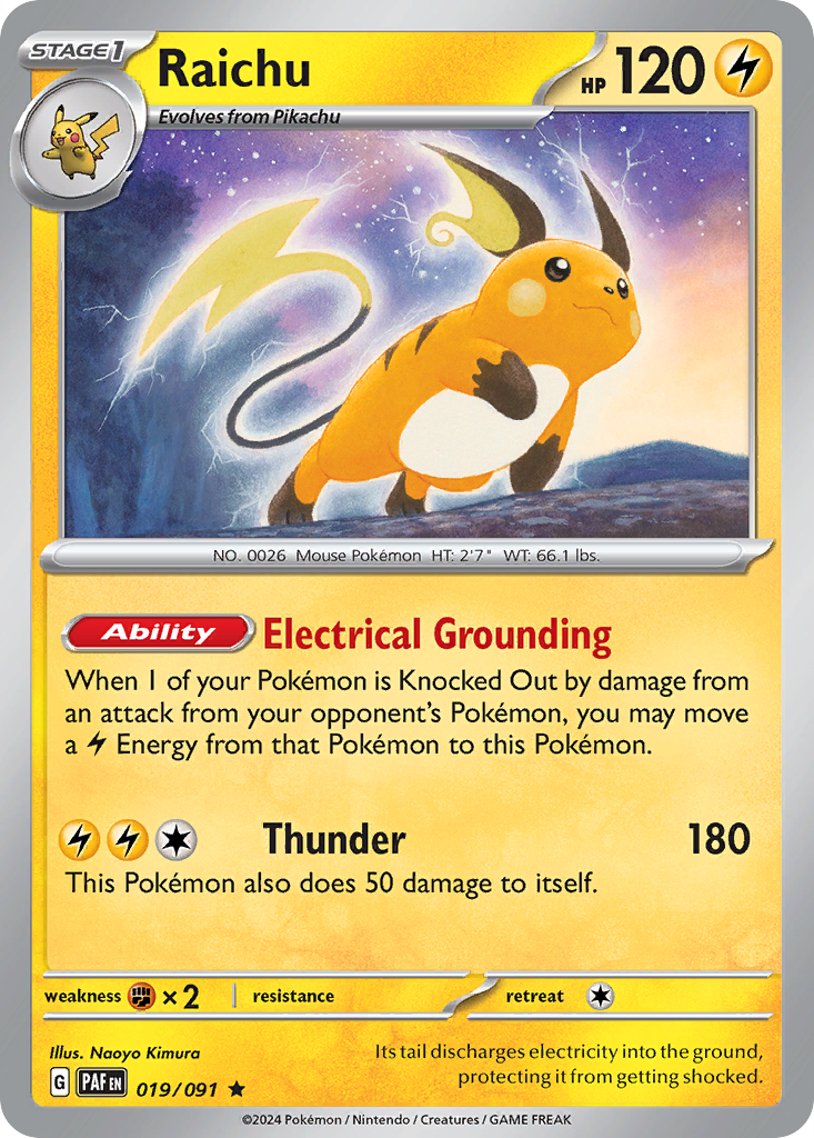 Raichu Pokémon card