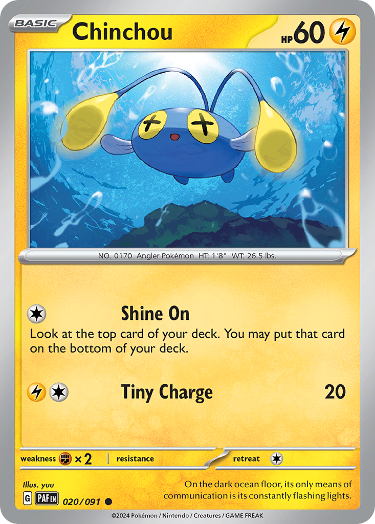 Chinchou Pokémon card