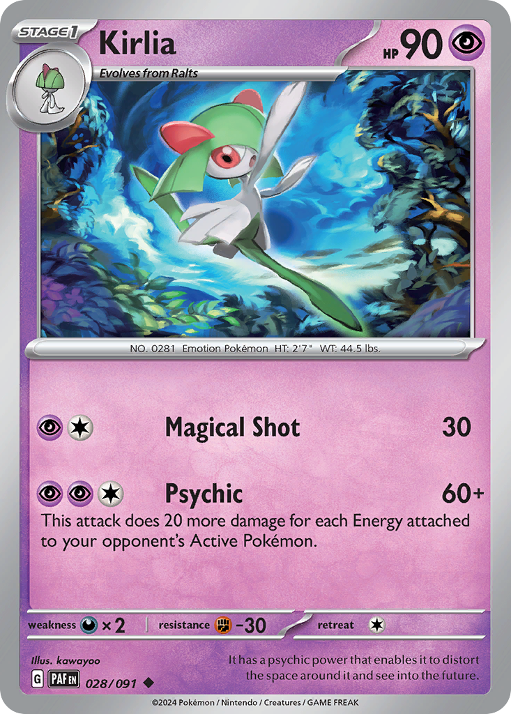 Kirlia Pokémon card