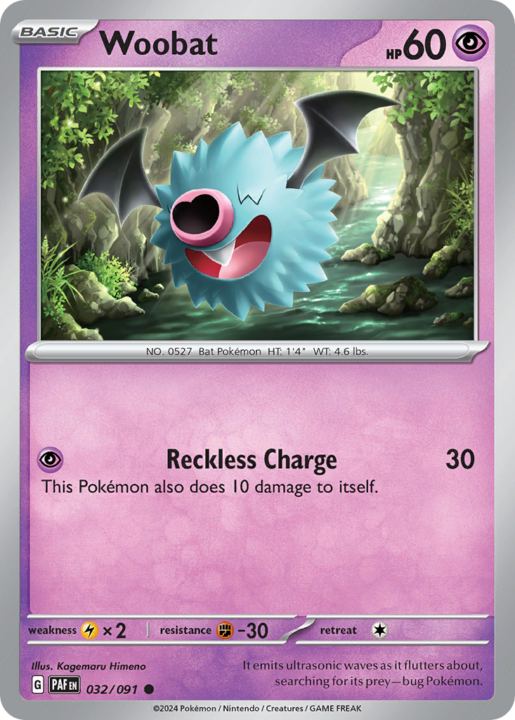 Woobat Pokémon card