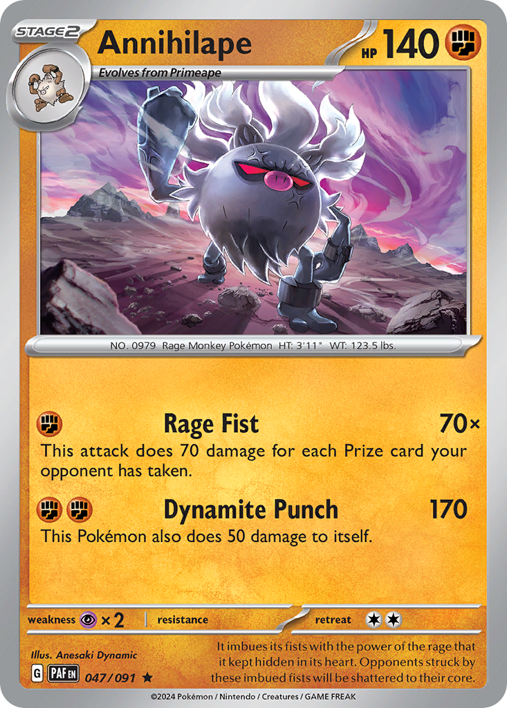 Annihilape Pokémon card