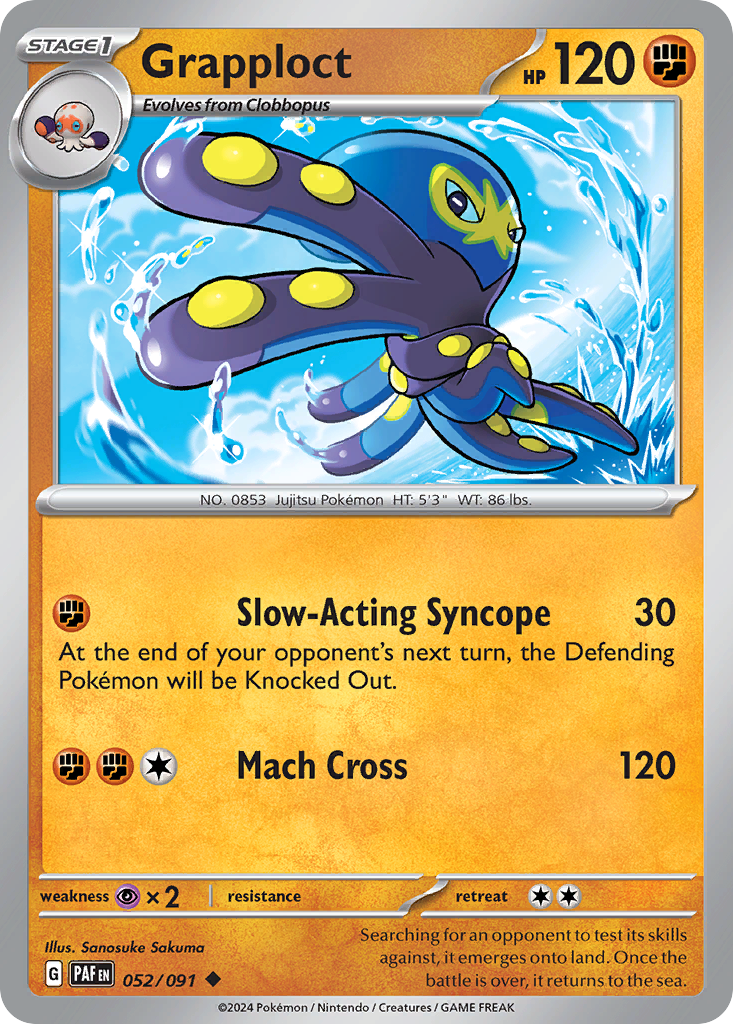 Grapploct Pokémon card