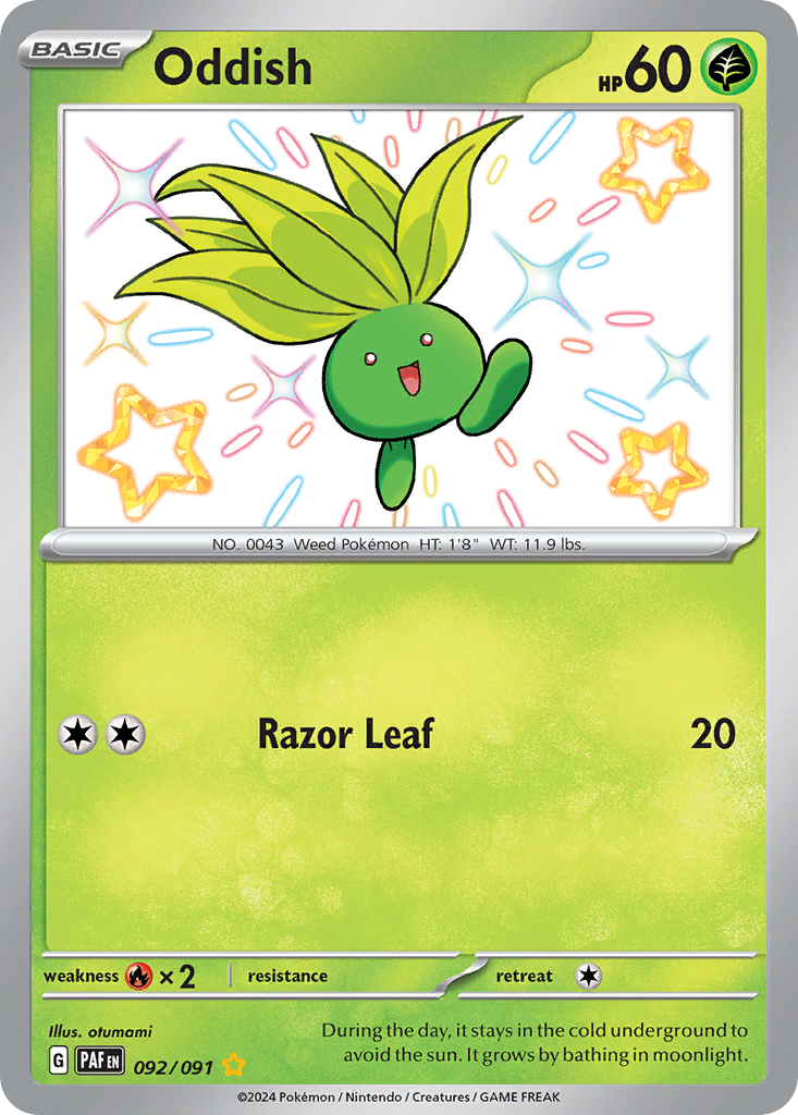 Oddish Pokémon card