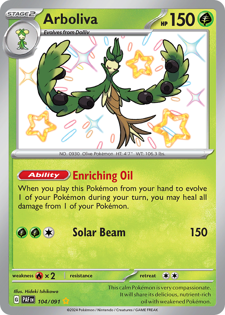 Arboliva Pokémon card