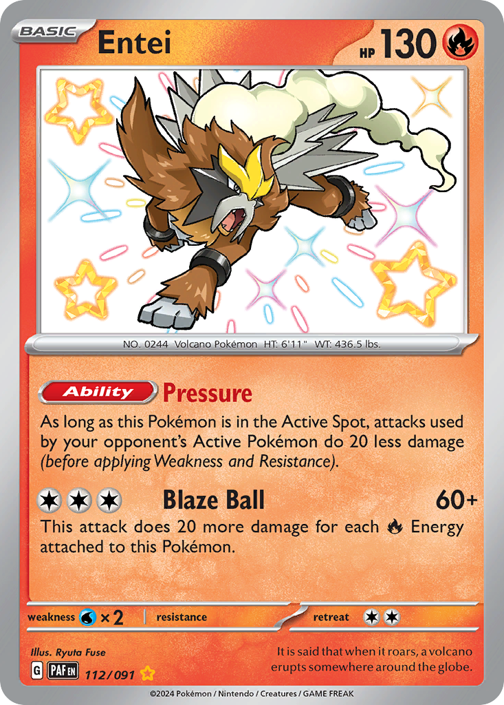Entei Pokémon card