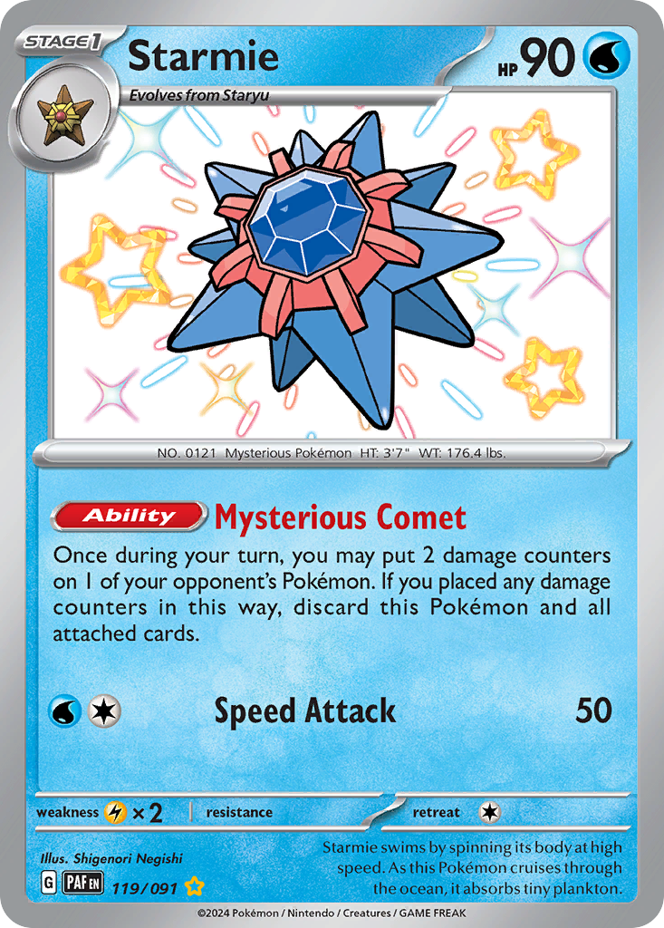 Starmie Pokémon card