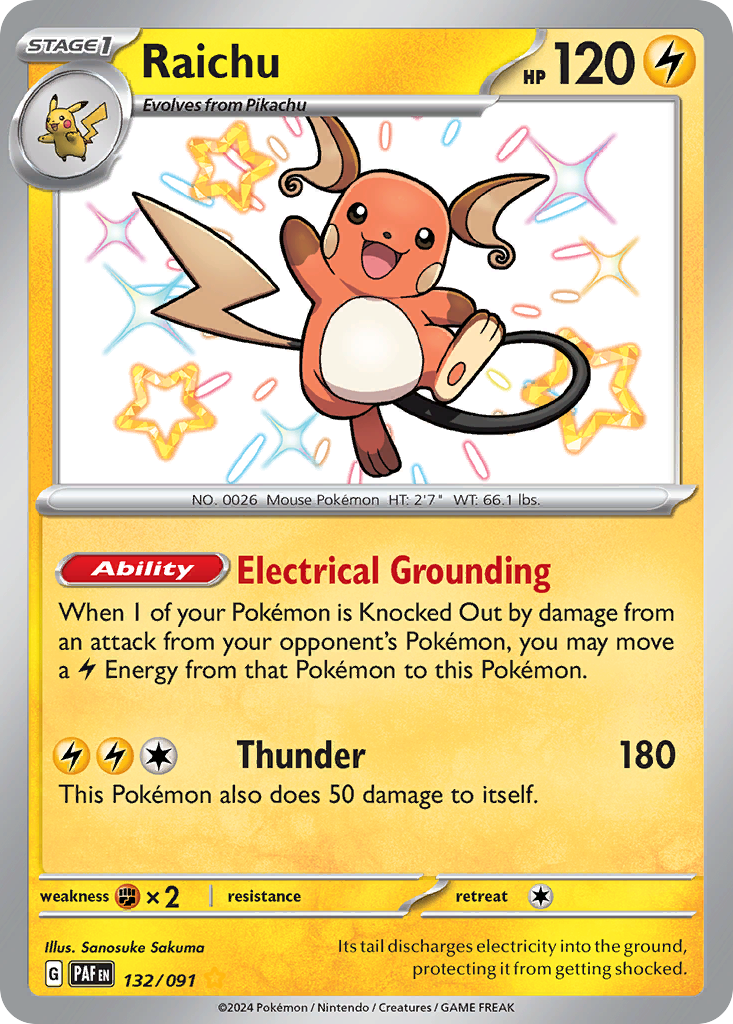 Raichu Pokémon card