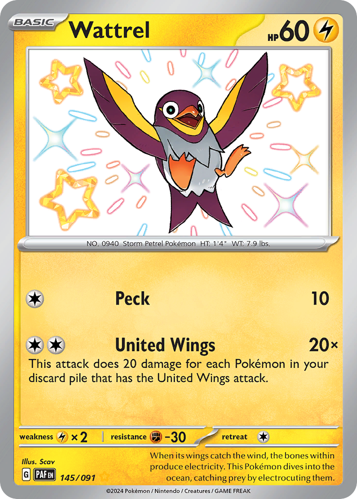 Wattrel Pokémon card