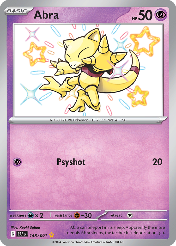 Abra Pokémon card