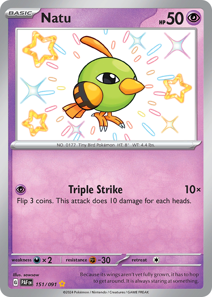 Natu Pokémon card