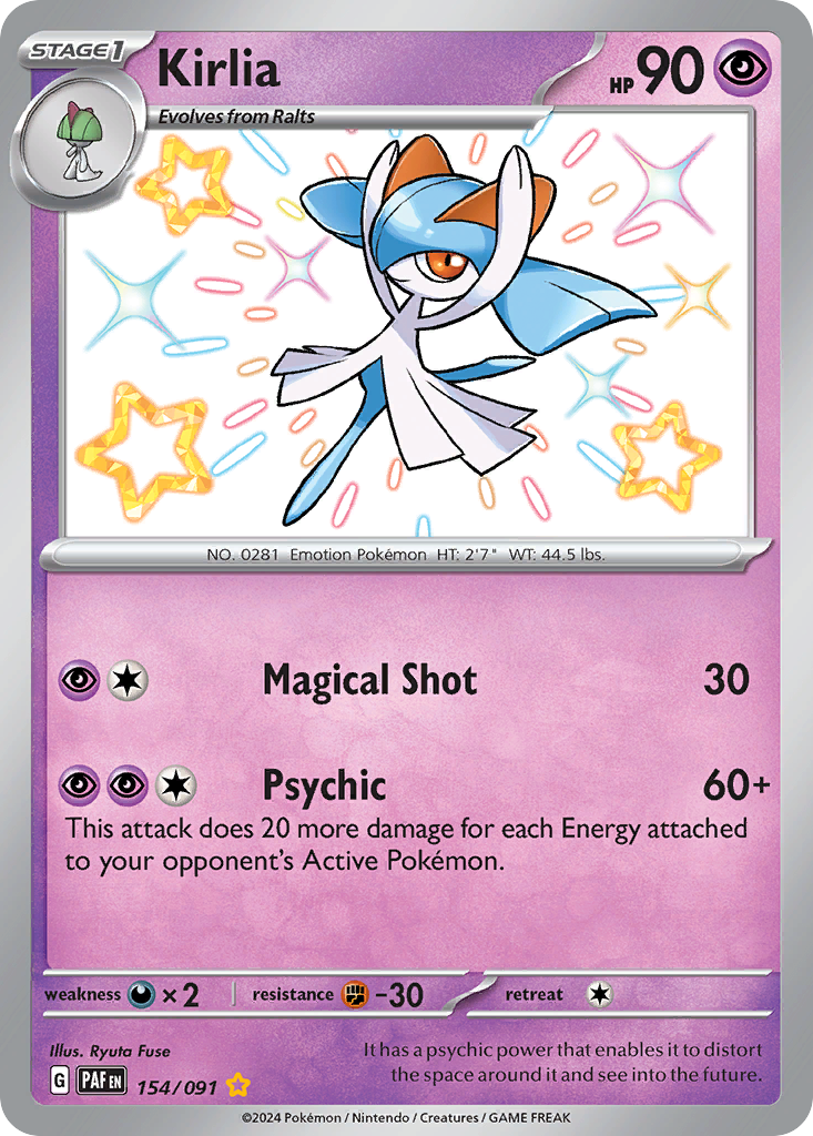 Kirlia Pokémon card