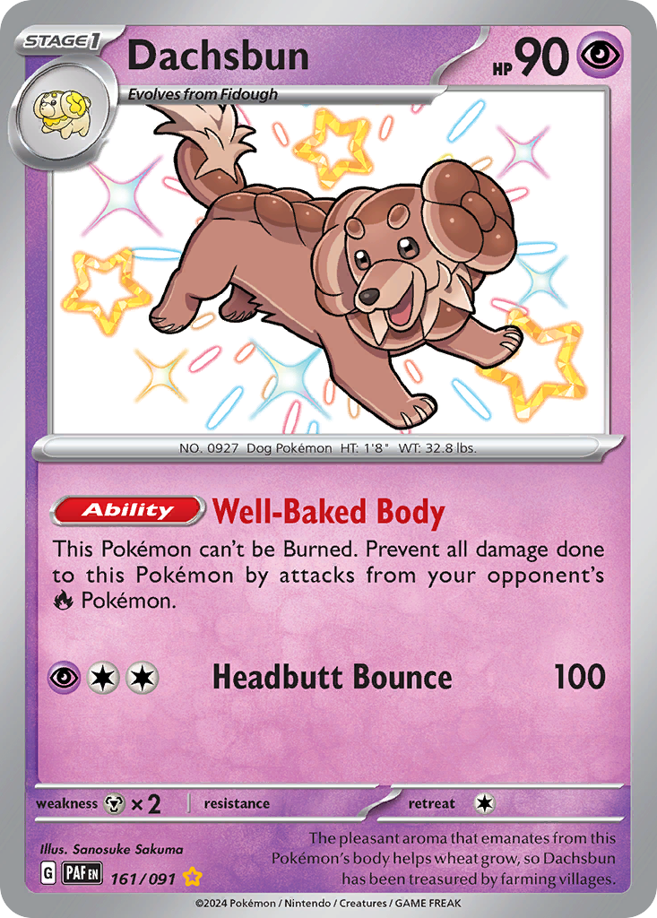 Dachsbun Pokémon card