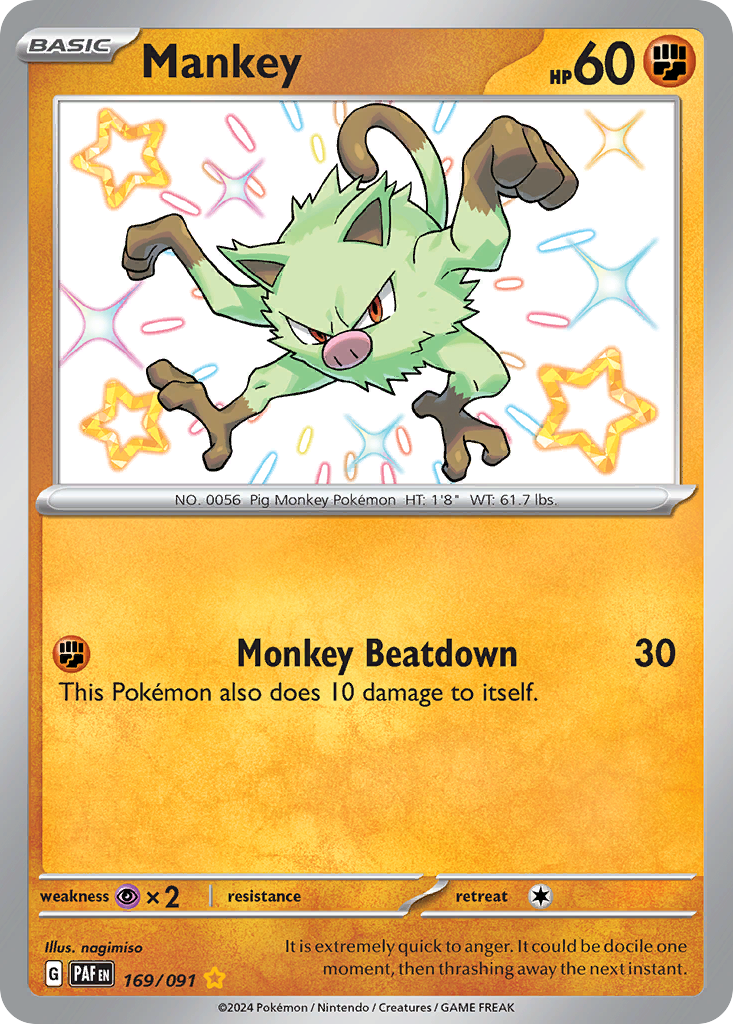 Mankey Pokémon card