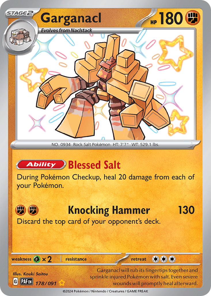 Garganacl Pokémon card
