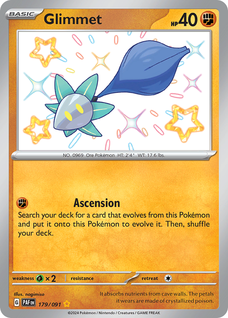 Glimmet Pokémon card