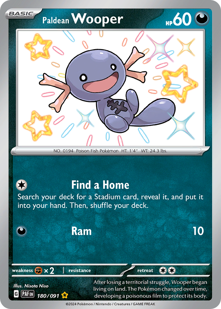 Paldean Wooper Pokémon card