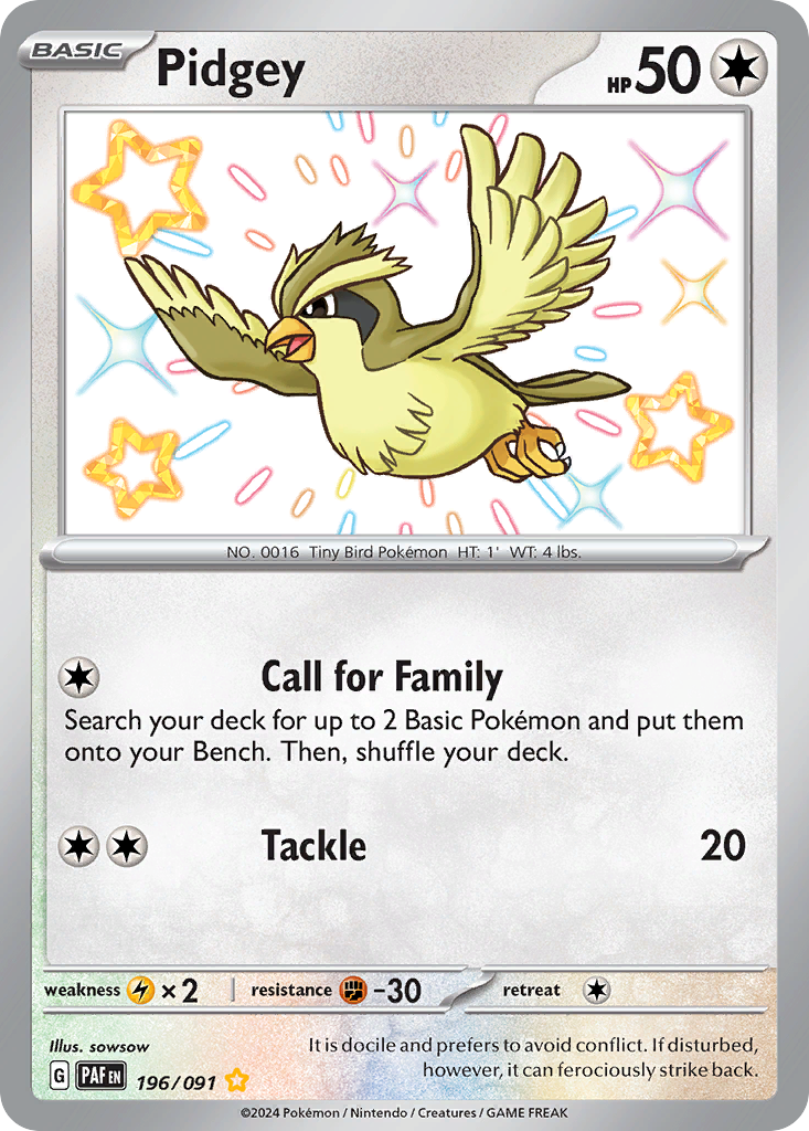 Pidgey Pokémon card
