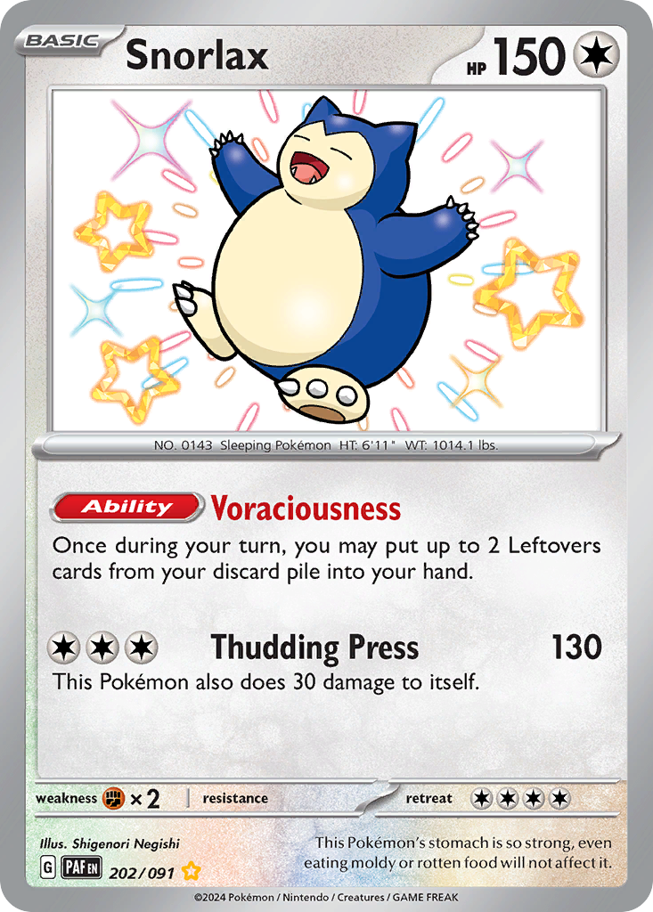 Snorlax Pokémon card