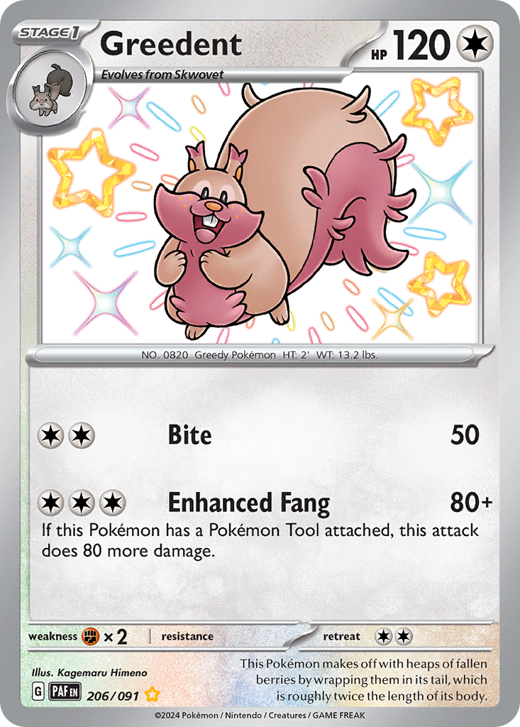 Greedent Pokémon card
