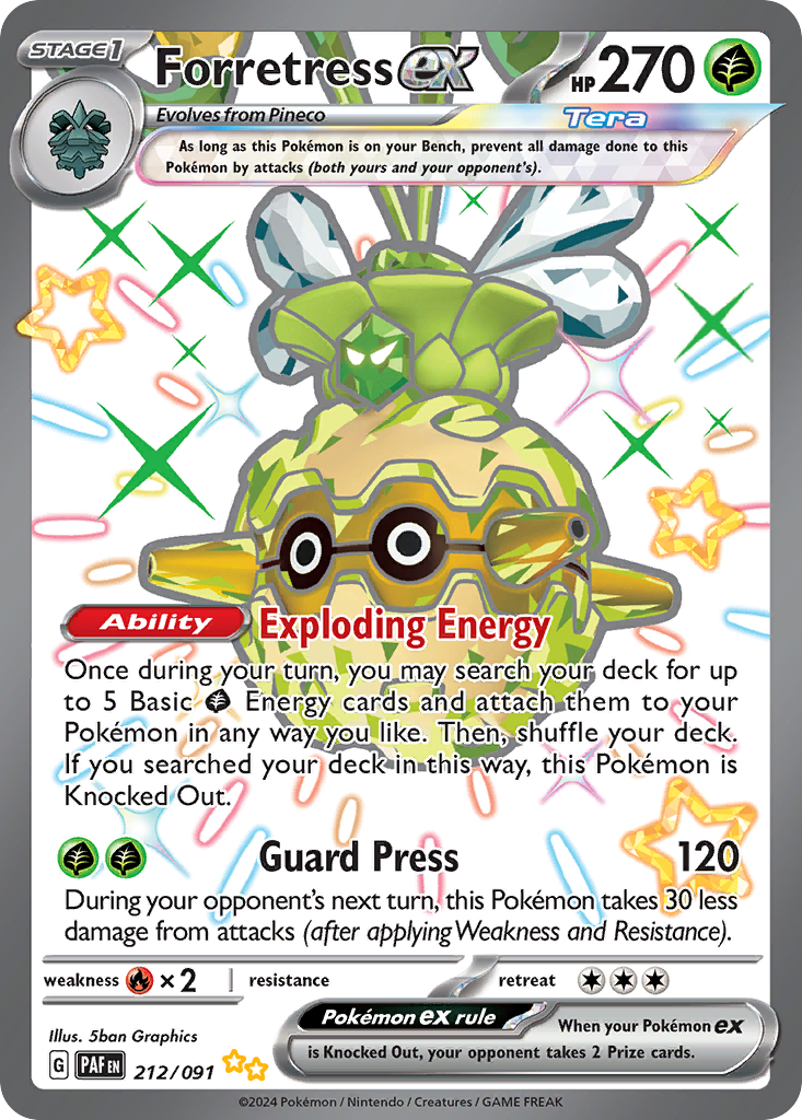 Forretress ex Pokémon card
