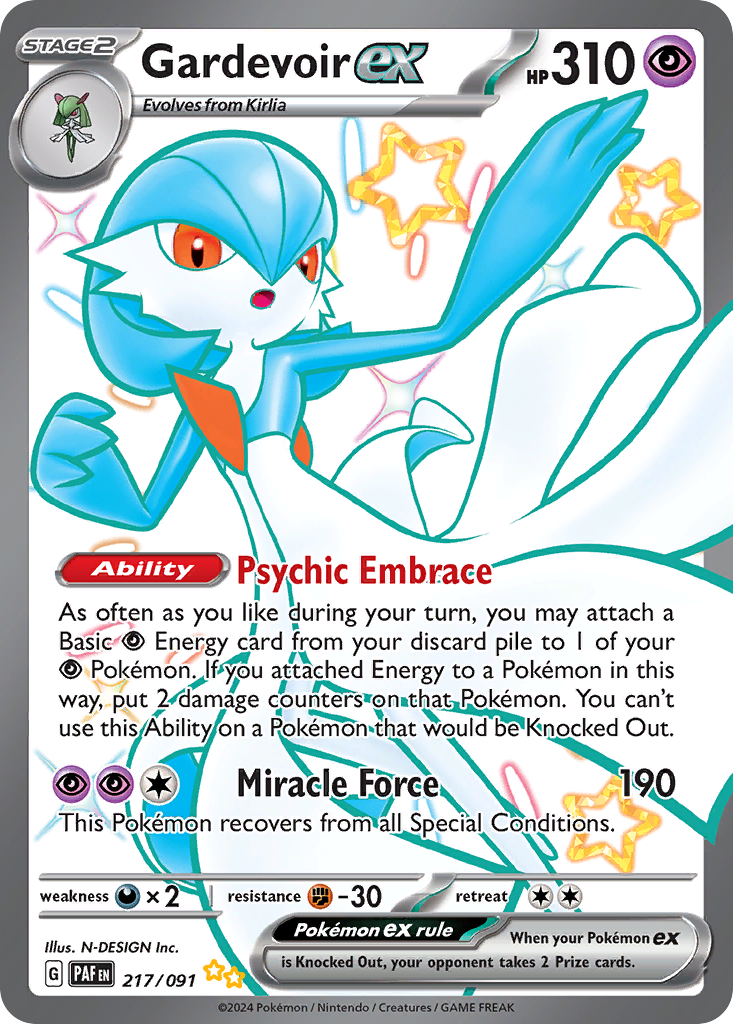 Gardevoir ex Pokémon card