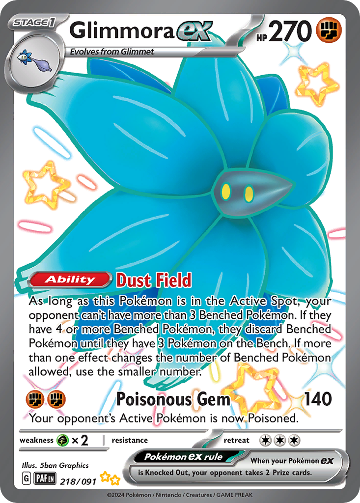 Glimmora ex Pokémon card
