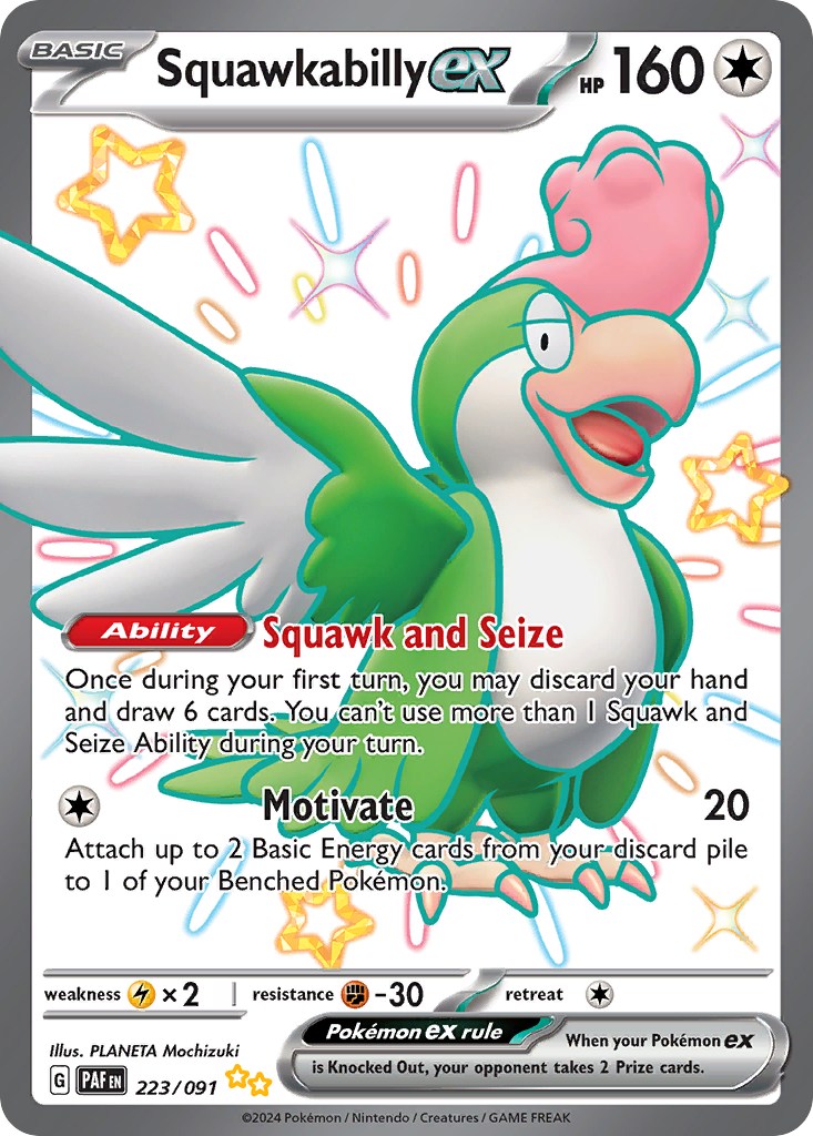 Squawkabilly ex Pokémon card