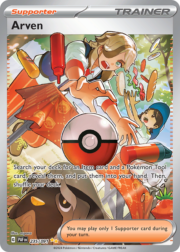Arven Pokémon card