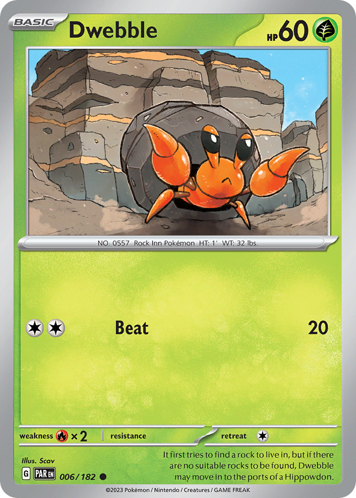 Dwebble Pokémon card