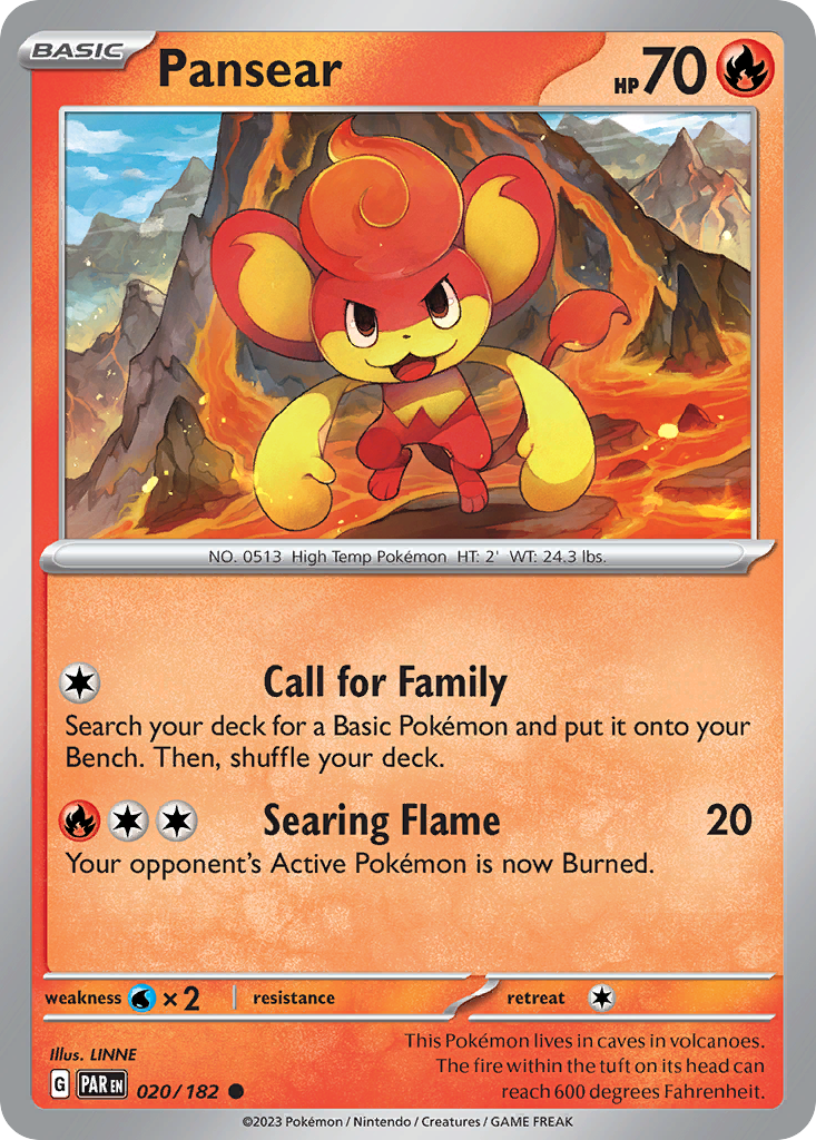 Pansear Pokémon card