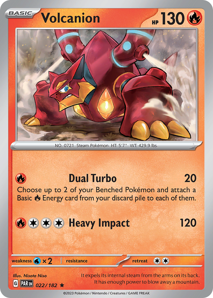 Volcanion Pokémon card