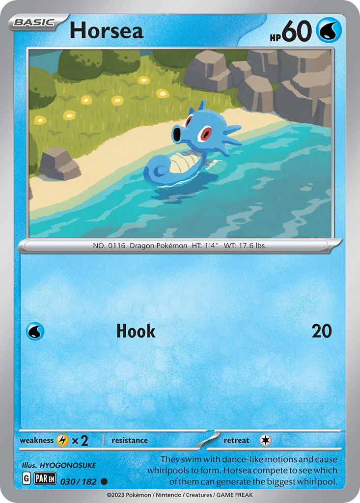 Horsea Pokémon card