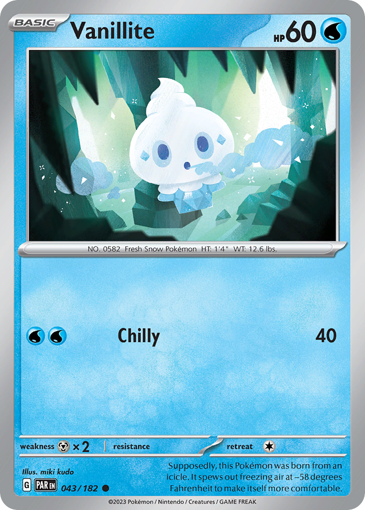 Vanillite Pokémon card