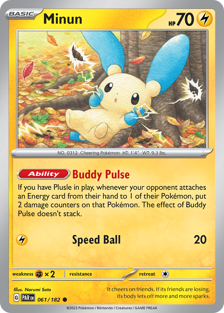 Minun Pokémon card